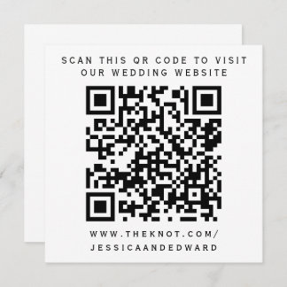 Programa Detalhes do Casamento Código Qr Simples Chic Preto
