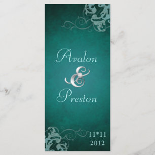 Programa do casamento da cerceta do rolo da