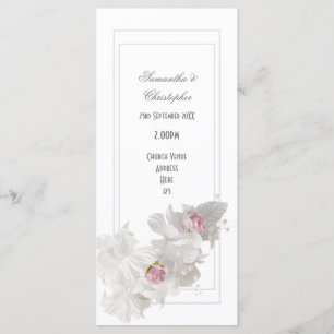 Programa do casamento da igreja do buquê da flor