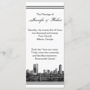 Programa do casamento do destino de Boston