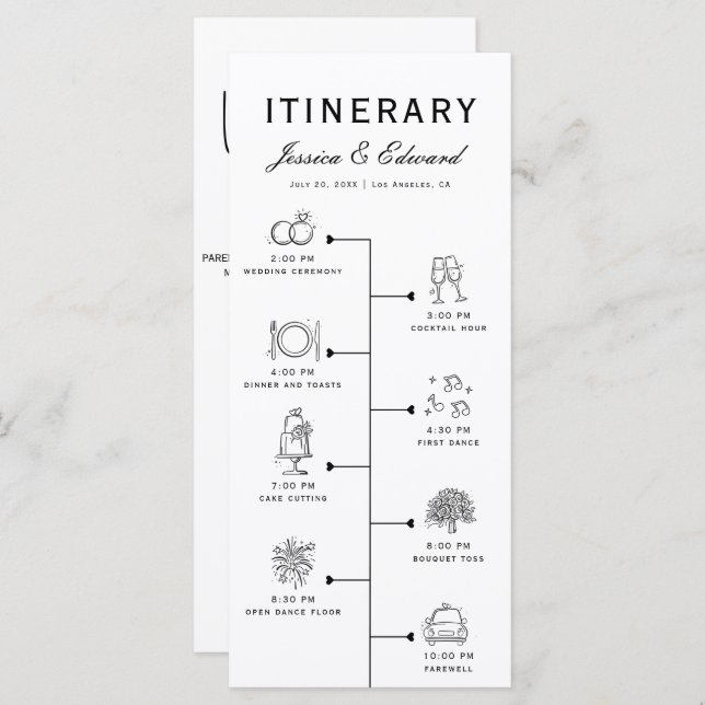 Programa do Partido Itinerário do Casamento Chic B (Frente/Verso)