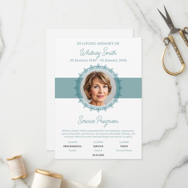 Programa do Serviço Memorial da Graça Eterna (Frente/Verso In Situ)