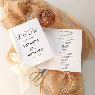 Programa Dobrado de Casamento Minimalista Elegante