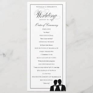 Programa Dois grupos Silhouettes Arco Tie Gay Casamento