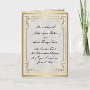 Programa Dourado de Casamento de Mármores Brancos