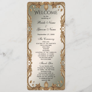Programa Dourado de Casamento de Quadros de Orname
