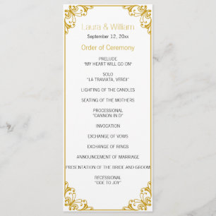 Programa Dourado de Casamento Flourish
