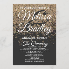 Programa Dourado Glitter Sparkles Black