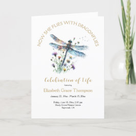 Programa Dragonfly Celebration of Life Funeral Program