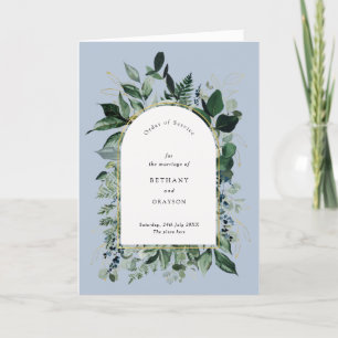 Programa Dusty Blue Modern Botanic, dobra de casamento