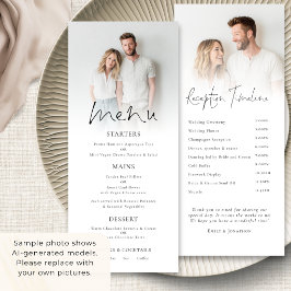 Programa e Menu 2 Sobreposição de Fotos Casamento