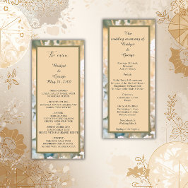 Programa e menu de casamento do Pastel Wildflower