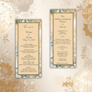 Programa e menu de casamento do Pastel Wildflower