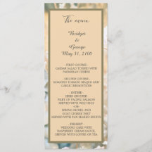 Programa e menu de casamento do Pastel Wildflower