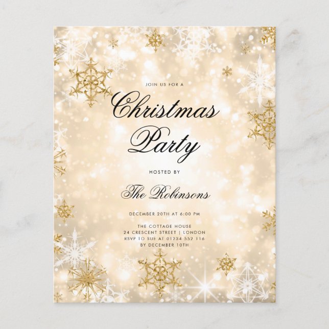 Programa e Menu de Convite para Feriado de inverno (Frente)