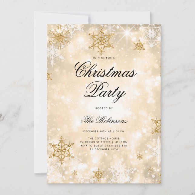 Programa e Menu de Convite para Feriado de inverno (Frente)