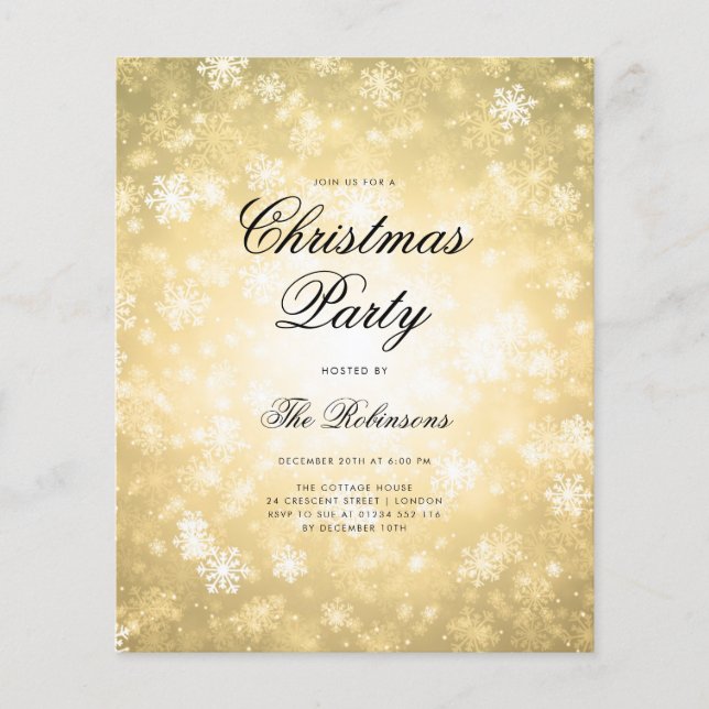 Programa e Menu de Convite para Férias de inverno  (Frente)