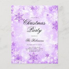 Programa e menu do convite para férias de inverno 