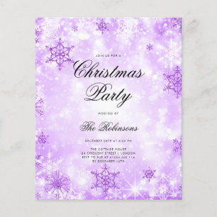 Programa e menu do convite para férias de inverno 