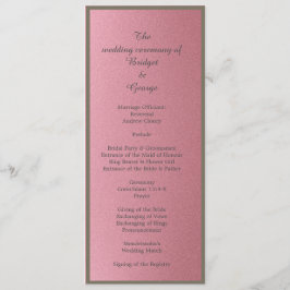 programa e menu sonâmbulo rosa brilhante de casame