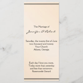 Programa Eggshell Elegance Wedding Program