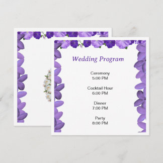 Programa Elegant Arch Floral Wedding Program | Acrylic 