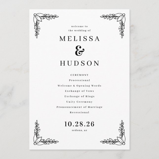 Programa Elegant Black Leafy Branches (Frente)