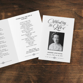 Programa Elegant Celebration of Life Funeral Program