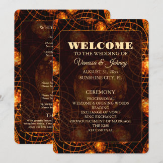 Programa Elegant Classic Boho Modern Gold #901 Wedding