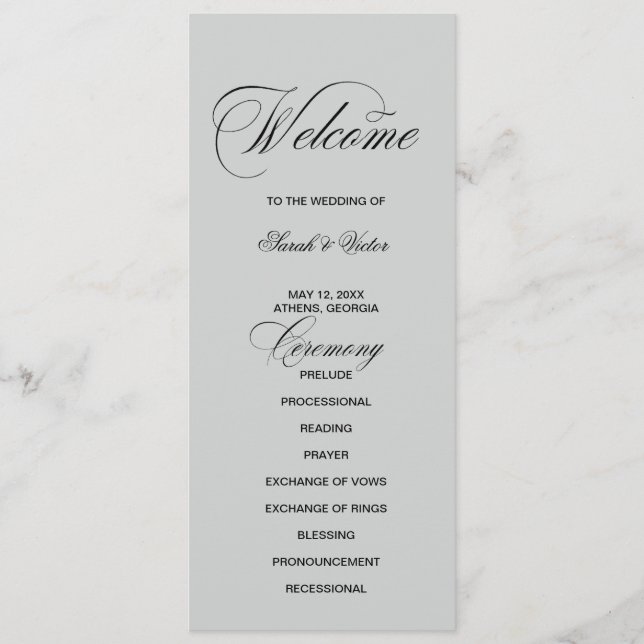 Programa Elegant double side program card  (Frente)