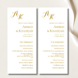Programa Elegant Minimalist Modern Islamic Wedding Program