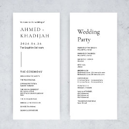 Programa Elegant Minimalist Modern Islamic Wedding Program