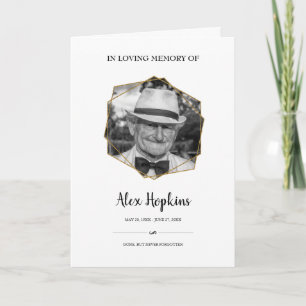 Programa Elegant Photo Sympathy Memorial Folded Funeral