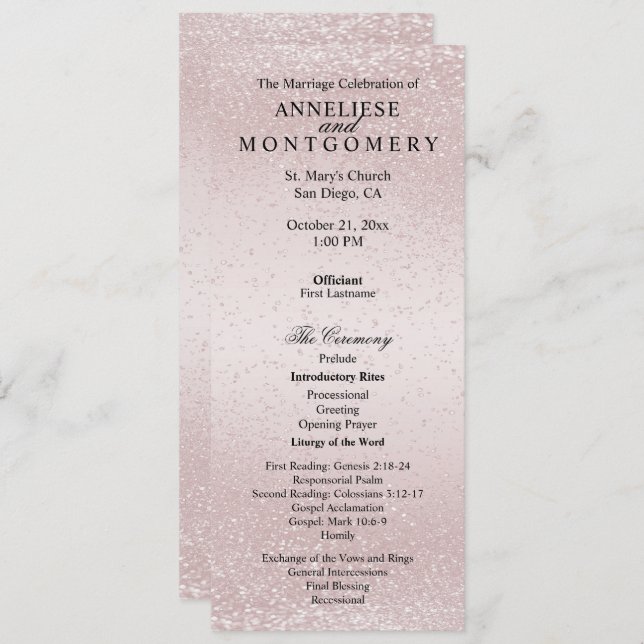 Programa Elegant Rose Glitter  -  Program (Frente/Verso)