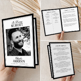 Programa Elegant Script In Loving Memory Photo Memorial