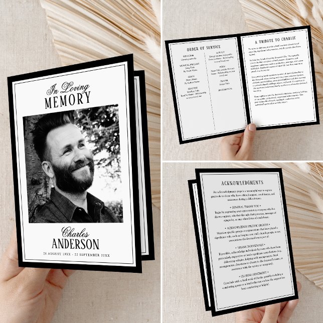 Programa Elegant Script In Loving Memory Photo Memorial (Criador carregado)