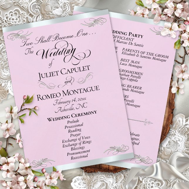 Programa Elegant Script - Pink Pearl/Casamento Prata (Criador carregado)