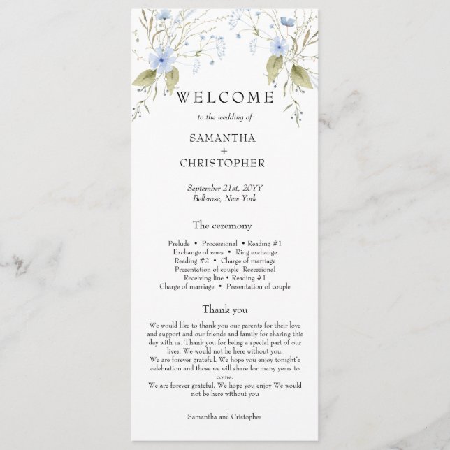 Programa Elegant Summer Meadow Wildflower Boho (Frente)