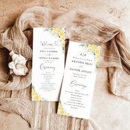 Programa Elegant Yellow Wedding Program