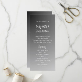 Programa Elegante Casamento Preto e Branco