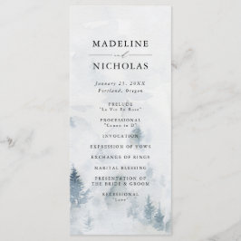 Programa Elegante Cerimônia de Casamento na Floresta de Inv