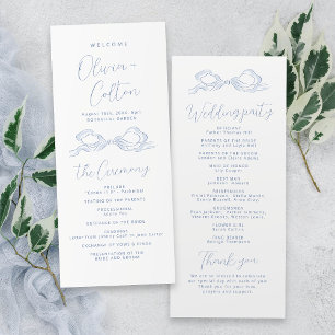 Programa Elegante de Casamento de Arcos Azuis e Du