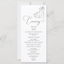 Programa Elegante de Casamento de Cerimônia de Tux