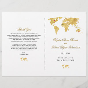 Programa Elegante de Casamento de Mapa do Mundo Do