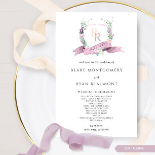 Programa Elegante de Casamento de Monogramas Múrpu