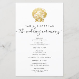 Programa Elegante de Casamento de Orçamento de Sea