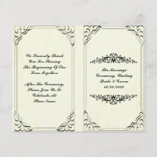 programa elegante de casamento florescente