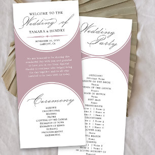 Programa Elegante de Casamento por Arca de Rosa Du