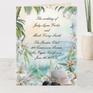Programa Elegante de Casamento Tropical de Praia
