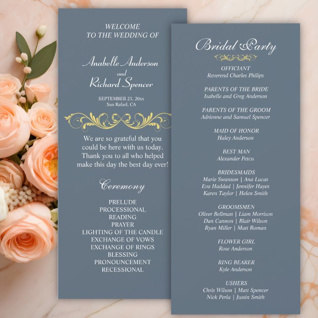 Programa Elegante de Casamento Vitoriano (Criador carregado)